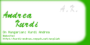 andrea kurdi business card